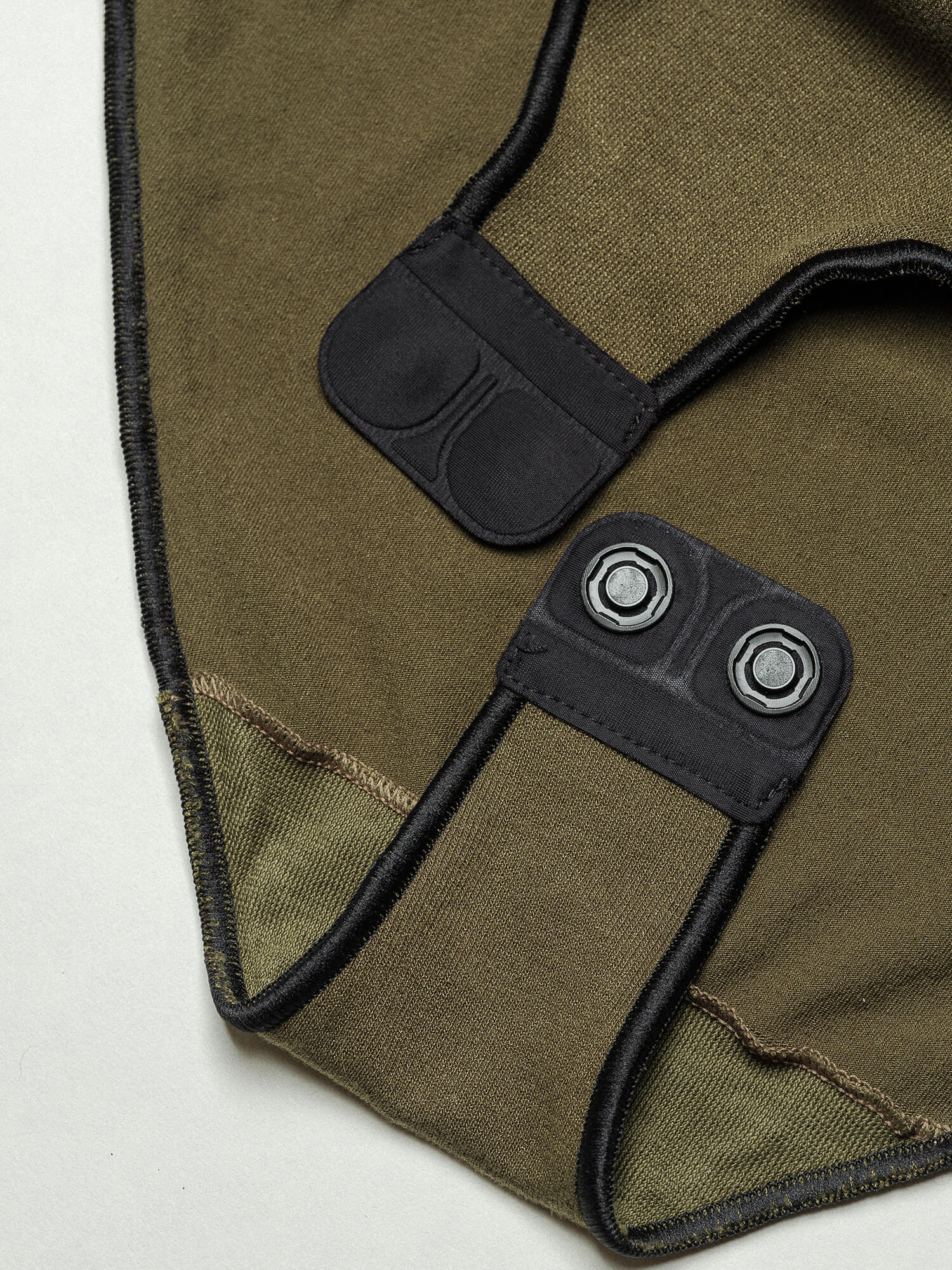 Jorgen House Dark olive green bodysuit with magnetic gusset snaps